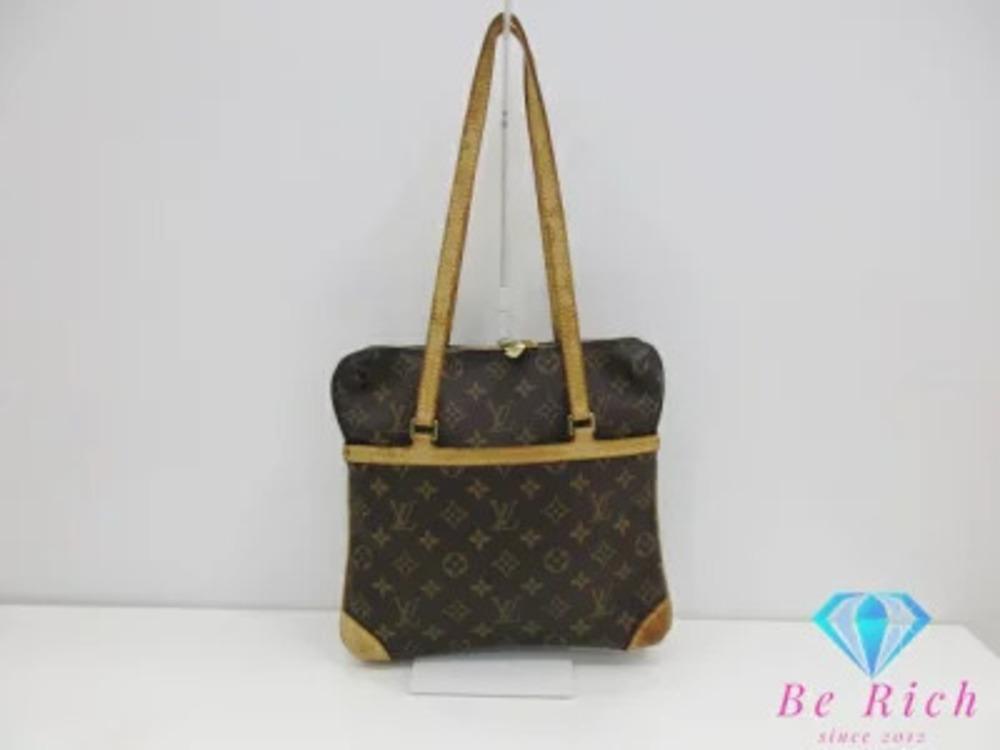 Louis Vuitton Monogram Coussin Shoulder Bag Brown Leather LV Gusset Handbag